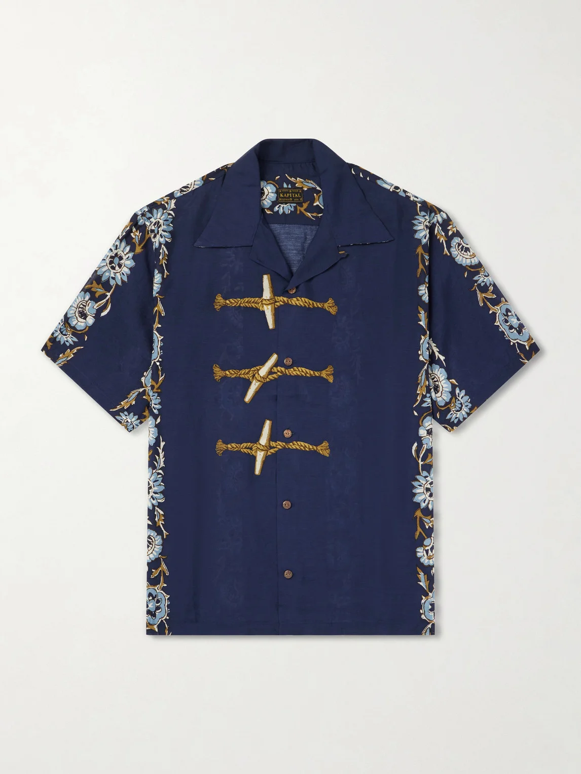 Toggle & Maille Convertible-Collar Printed Woven Shirt - 1