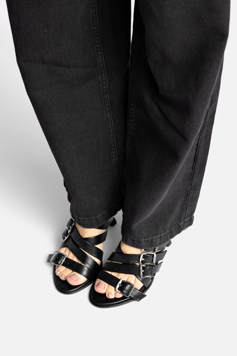 Patti Mule In Black Leather 5