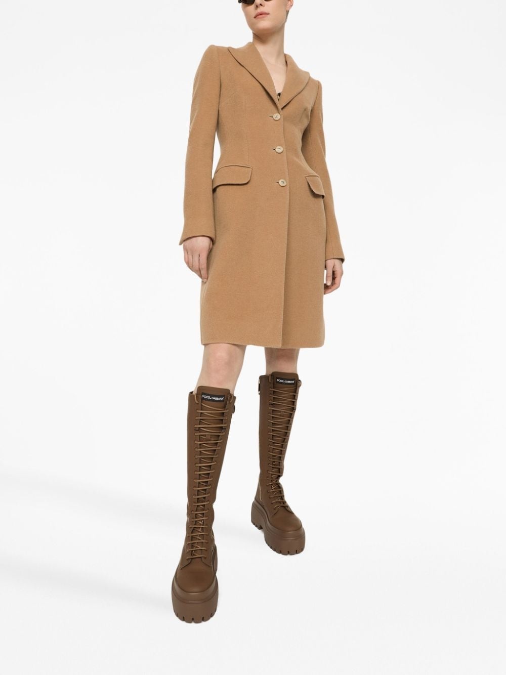 single-breasted midi coat - 2