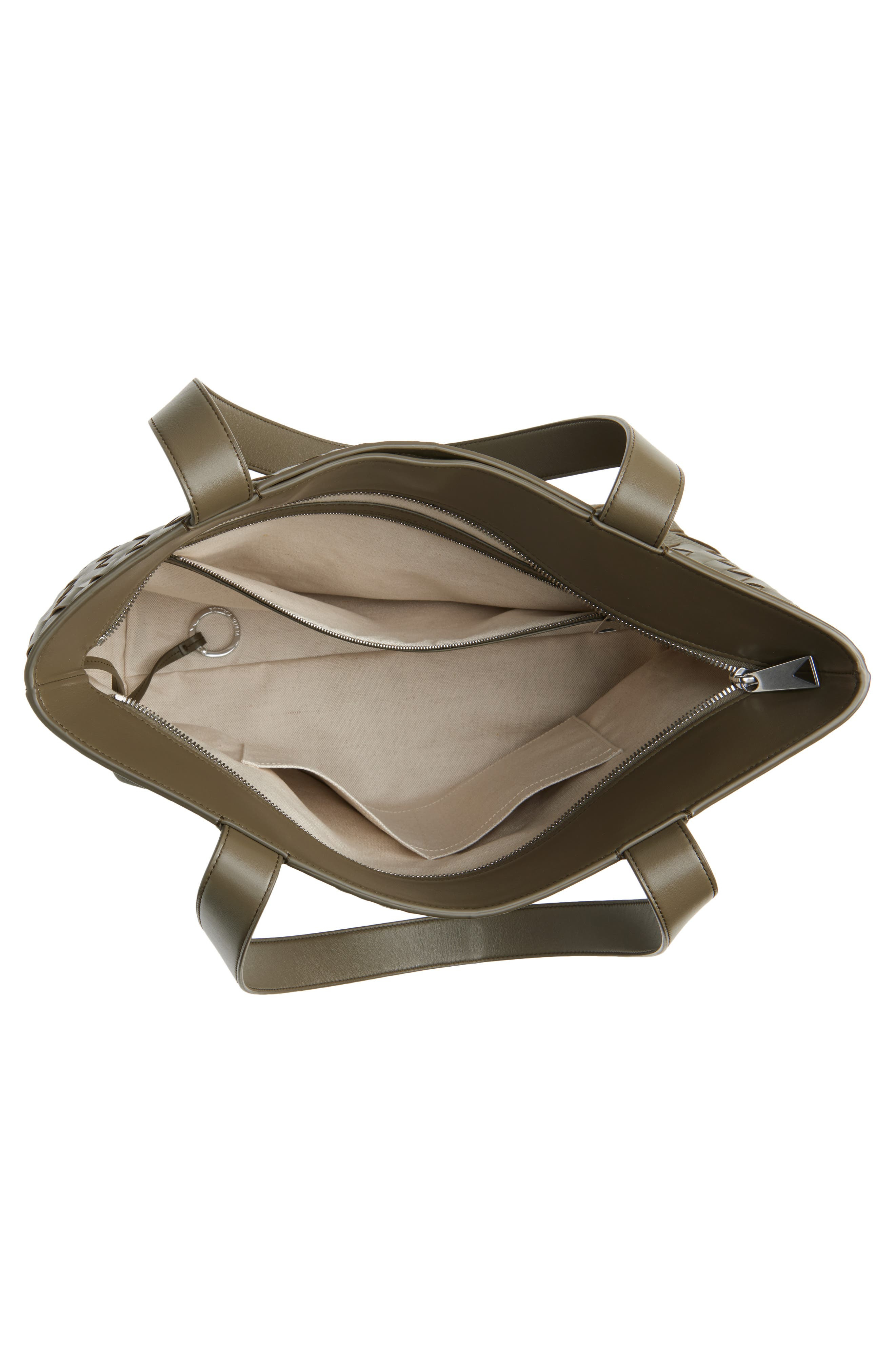 Bottega Veneta Small Intrecciato Leather Zip Tote in Cypress-Silver at Nordstrom - 4