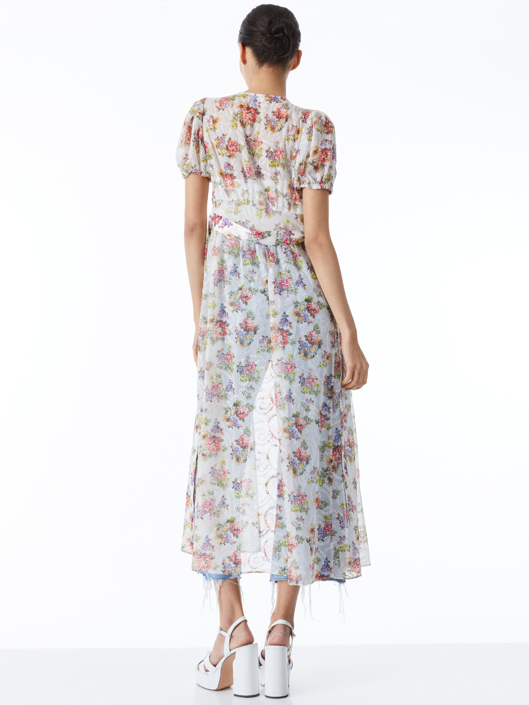 JESSAMY PUFF SLEEVE MAXI ROBE WITH BELT - 3