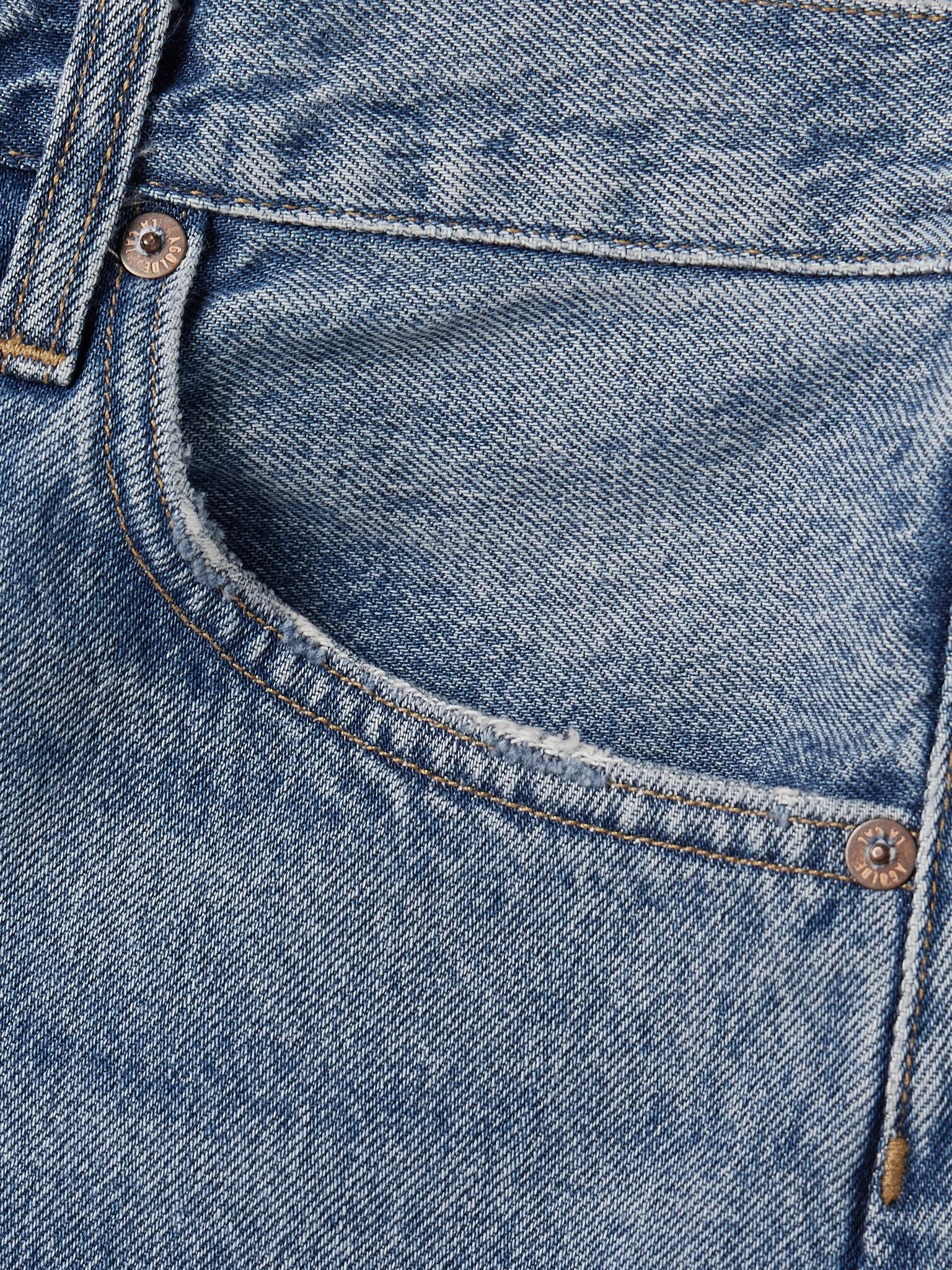 Parker Long distressed denim shorts Light denim - 5