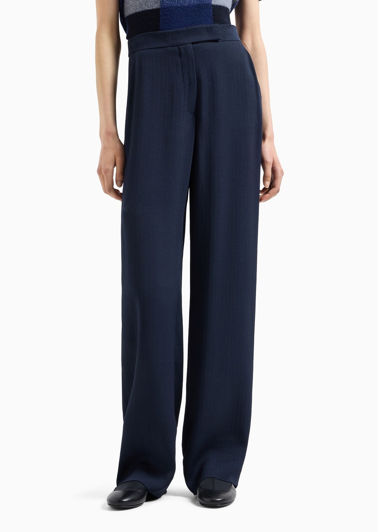 Icon canneté cady palazzo trousers - 2