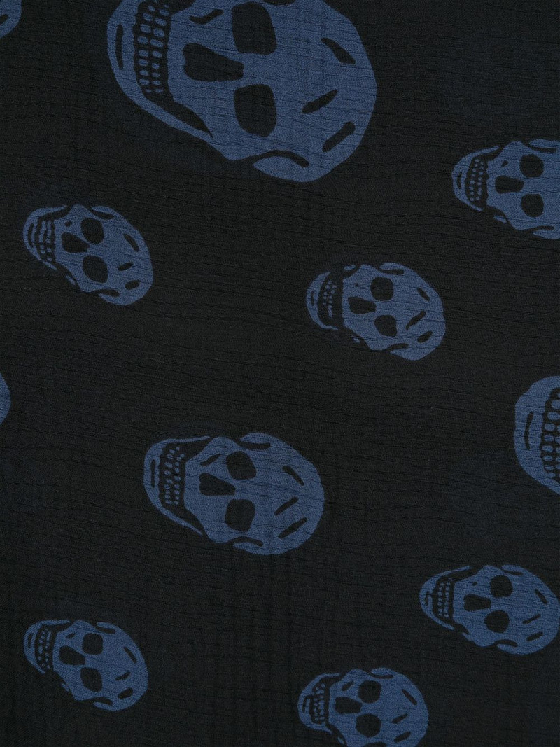 Alexander McQueen skull-print silk scarf outlook