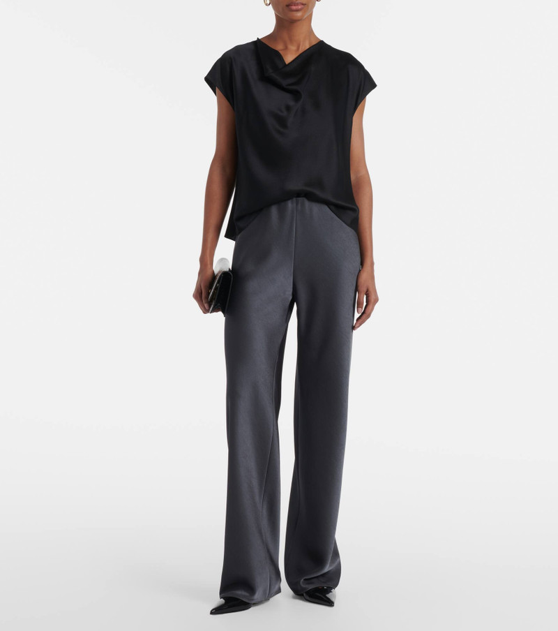 Vince High-rise satin straight pants outlook