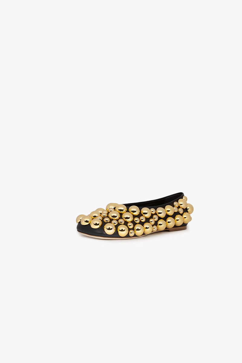 DORA EVENING EMBELLISHED FLAT BLACK SILVER GOLD 3