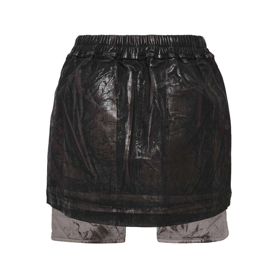 Fog Mini Skirt Bronze Megacrust Denim - 2