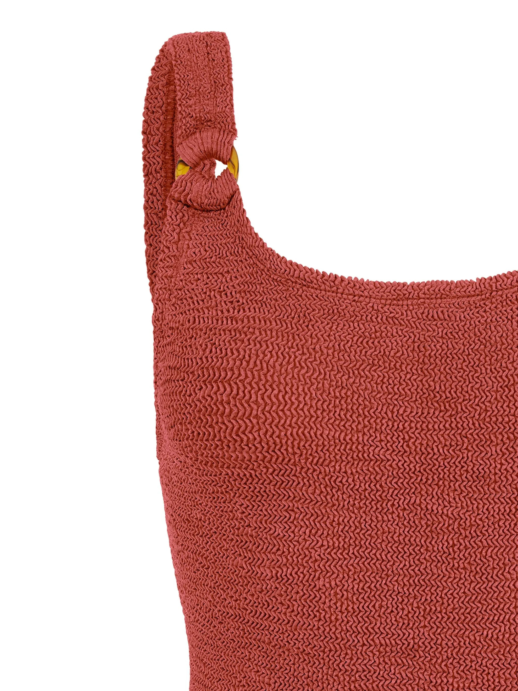 Domino crinkled-effect swimsuit - 4