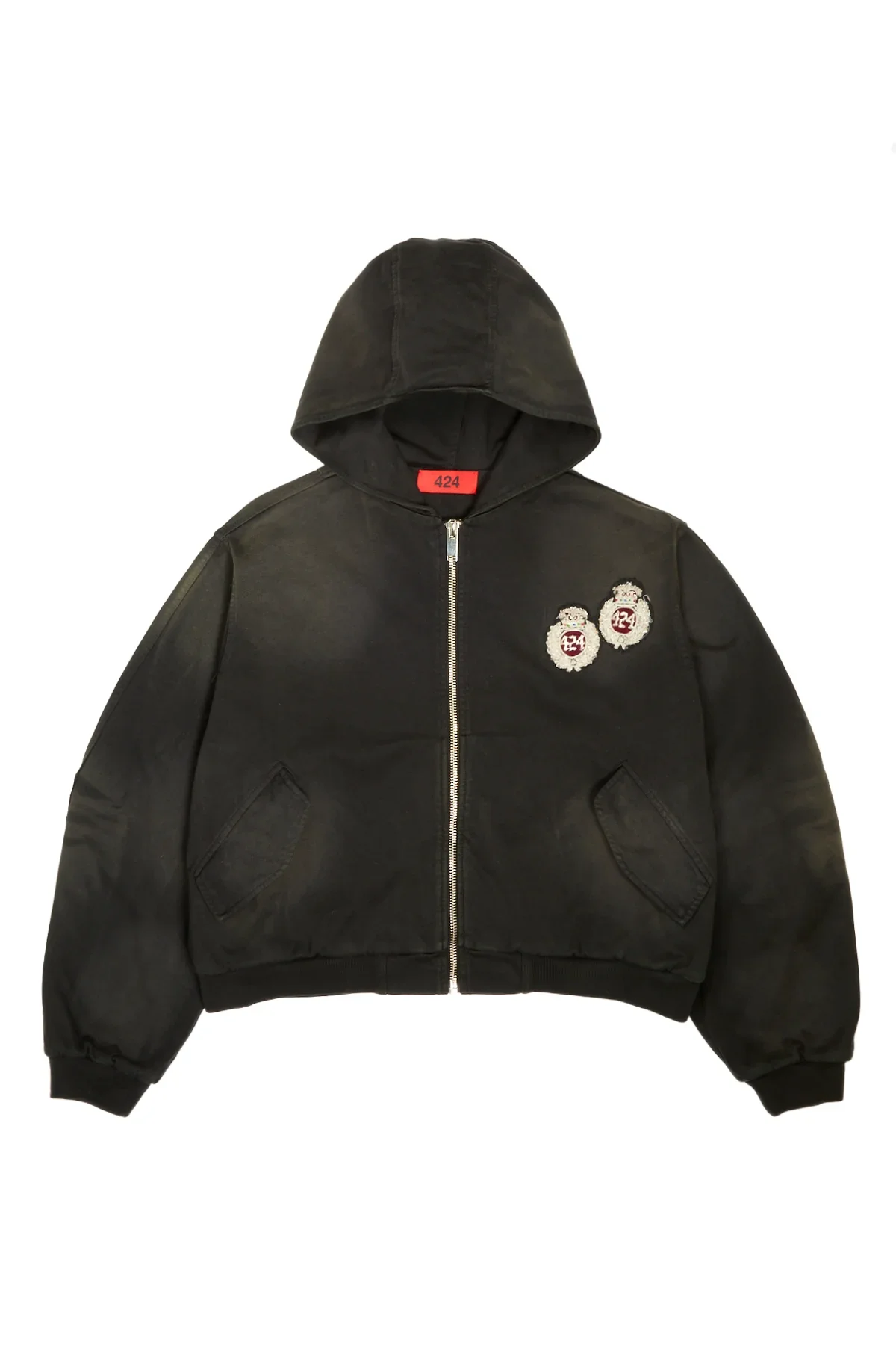424 Academy Hooded Bomber Black - 1