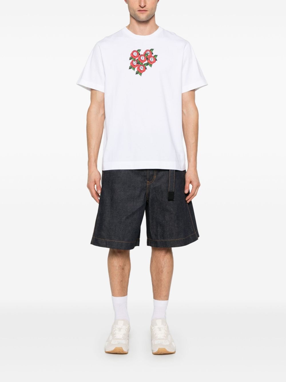 rose-print T-shirt - 2