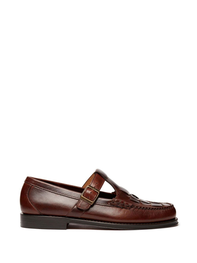 buckle-fastening leather loafers 1