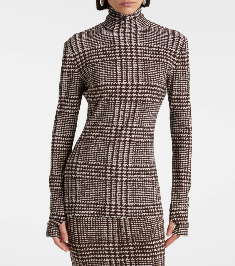 Prince of Wales check turtleneck top 3