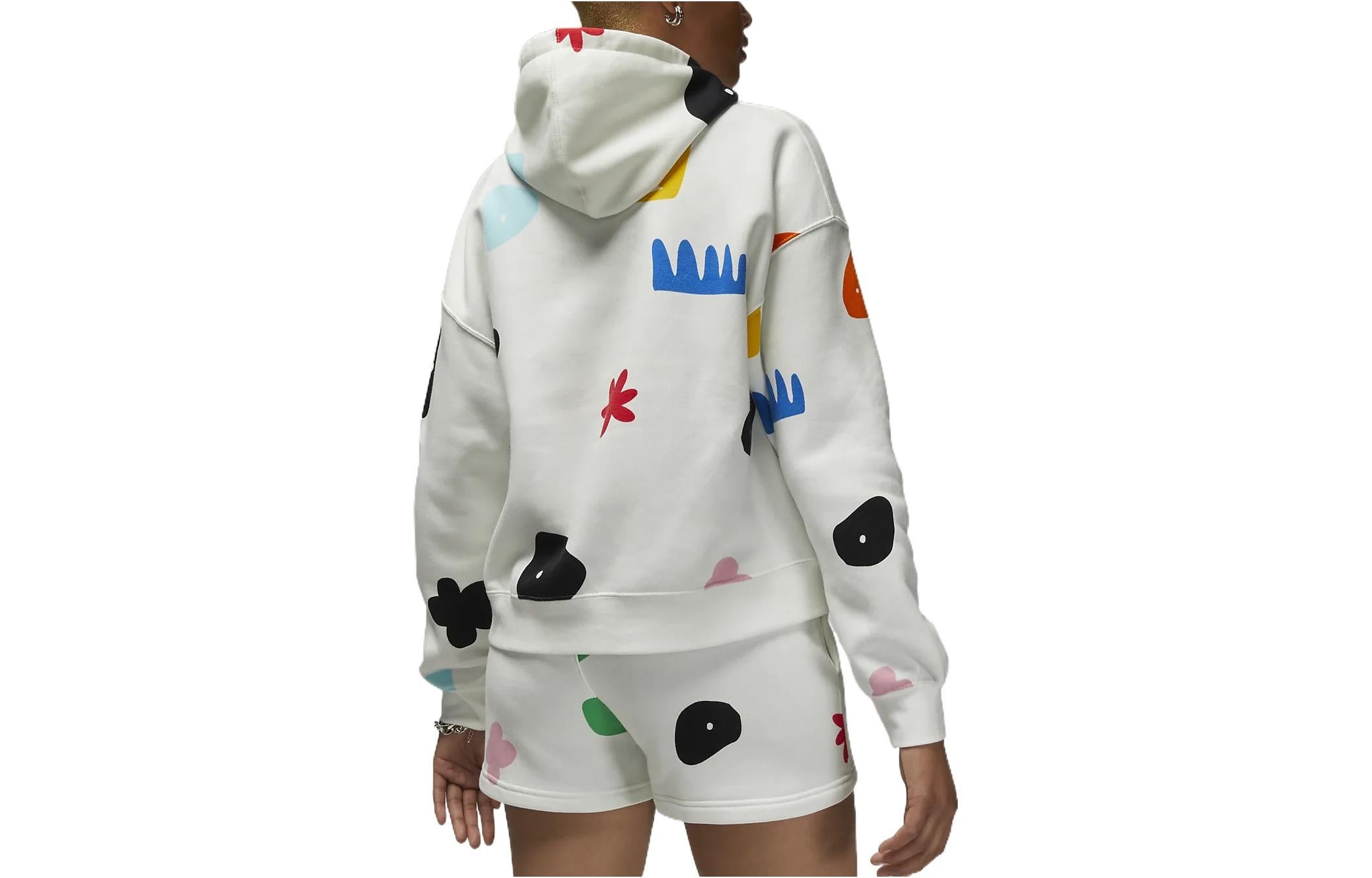 (WMNS) Air Jordan Artist Series by Mia Lee Fleece Hoodie 'White' DQ4606-133 - 2