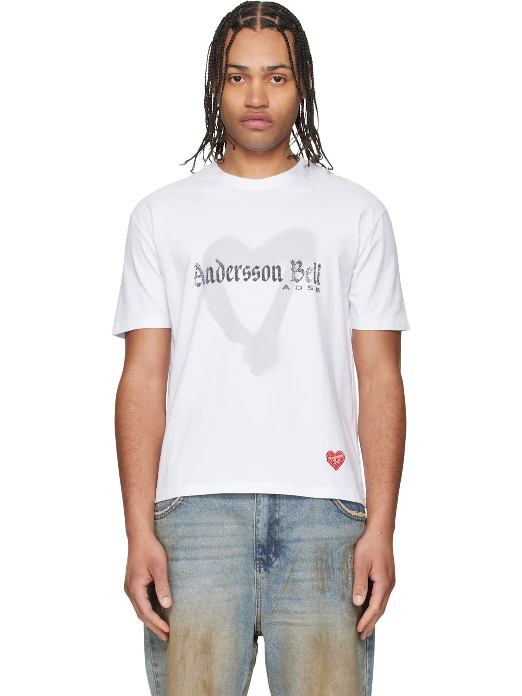White Essential Heart T-shirt - 1