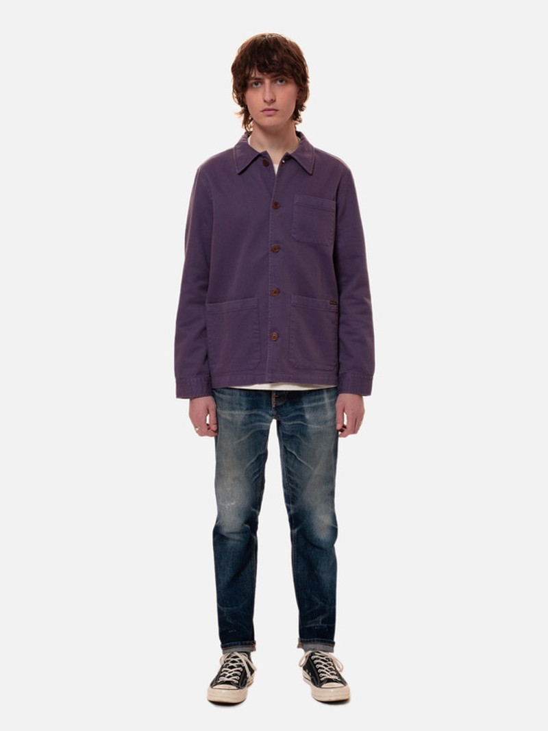 Nudie Jeans Barney Worker Jacket Lilac outlook