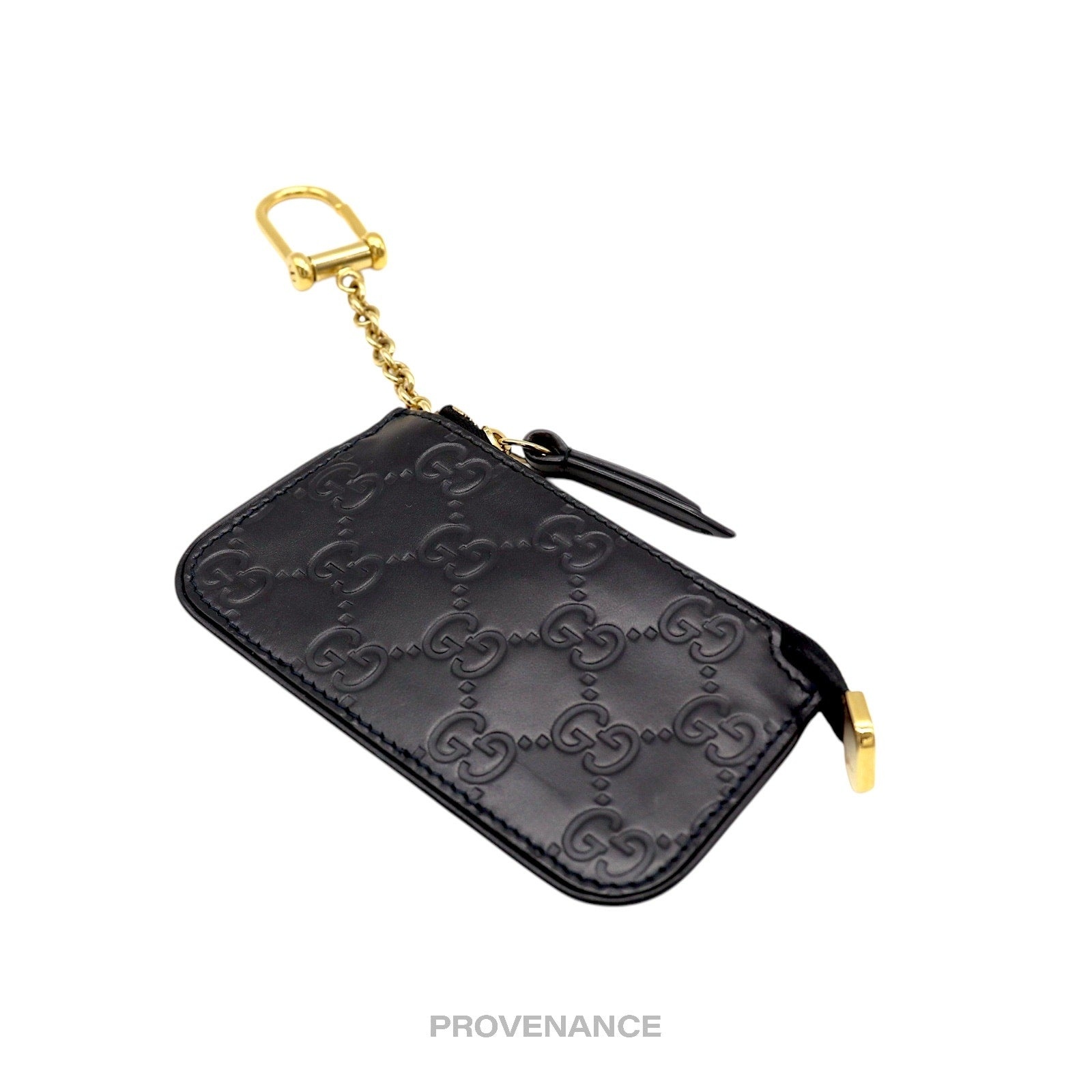 Gucci Key Pouch Cles - Black GG Guccissima Leather - 5