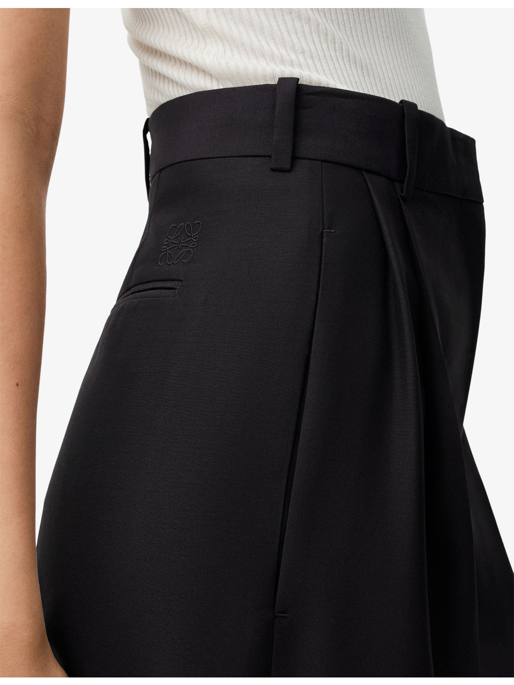 Wide-Leg High-Rise Wool-Blend Trousers - 5
