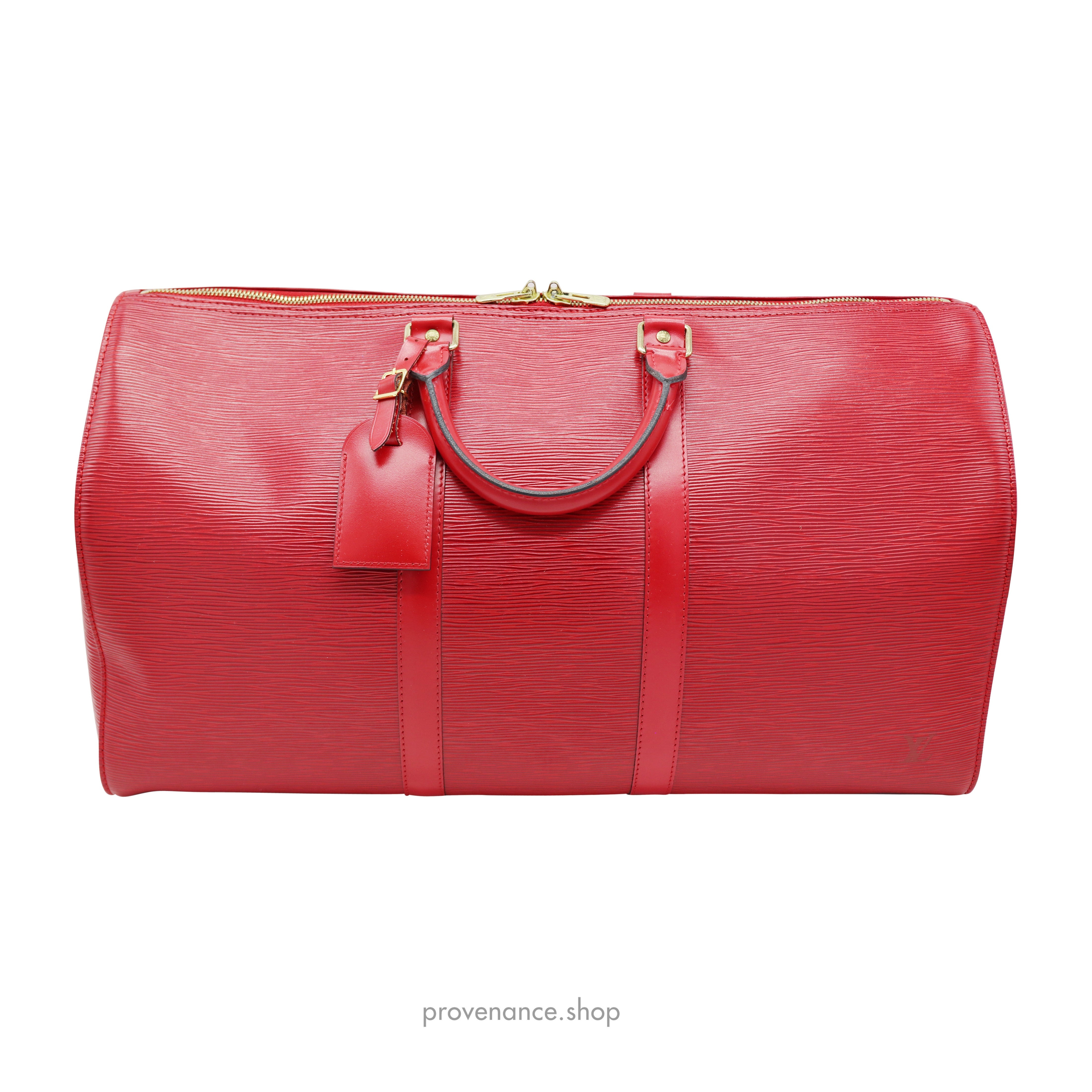 Louis Vuitton Keepall 50 Bag - Red Epi Leather - 2