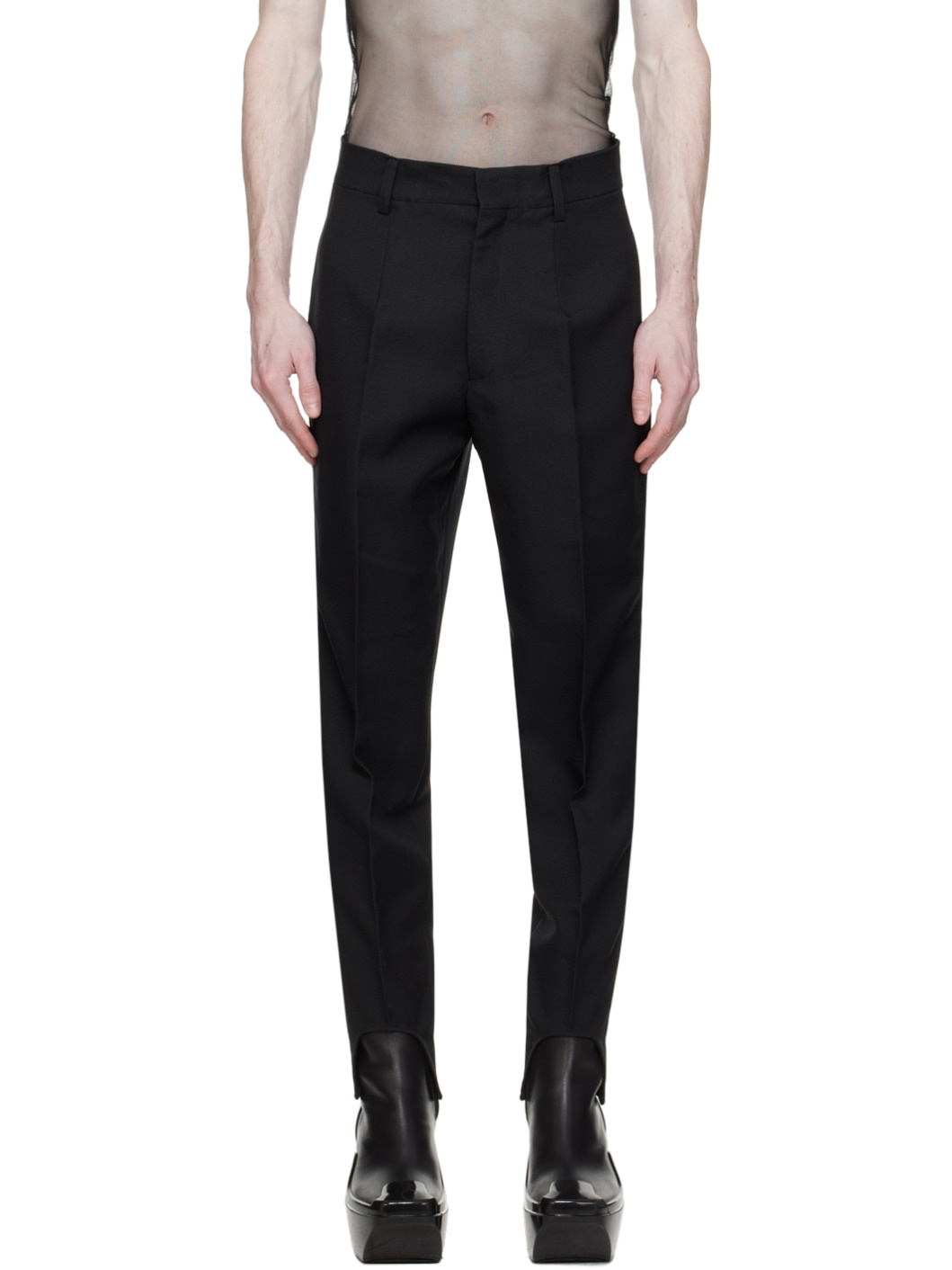 Black Garterless Trousers - 1