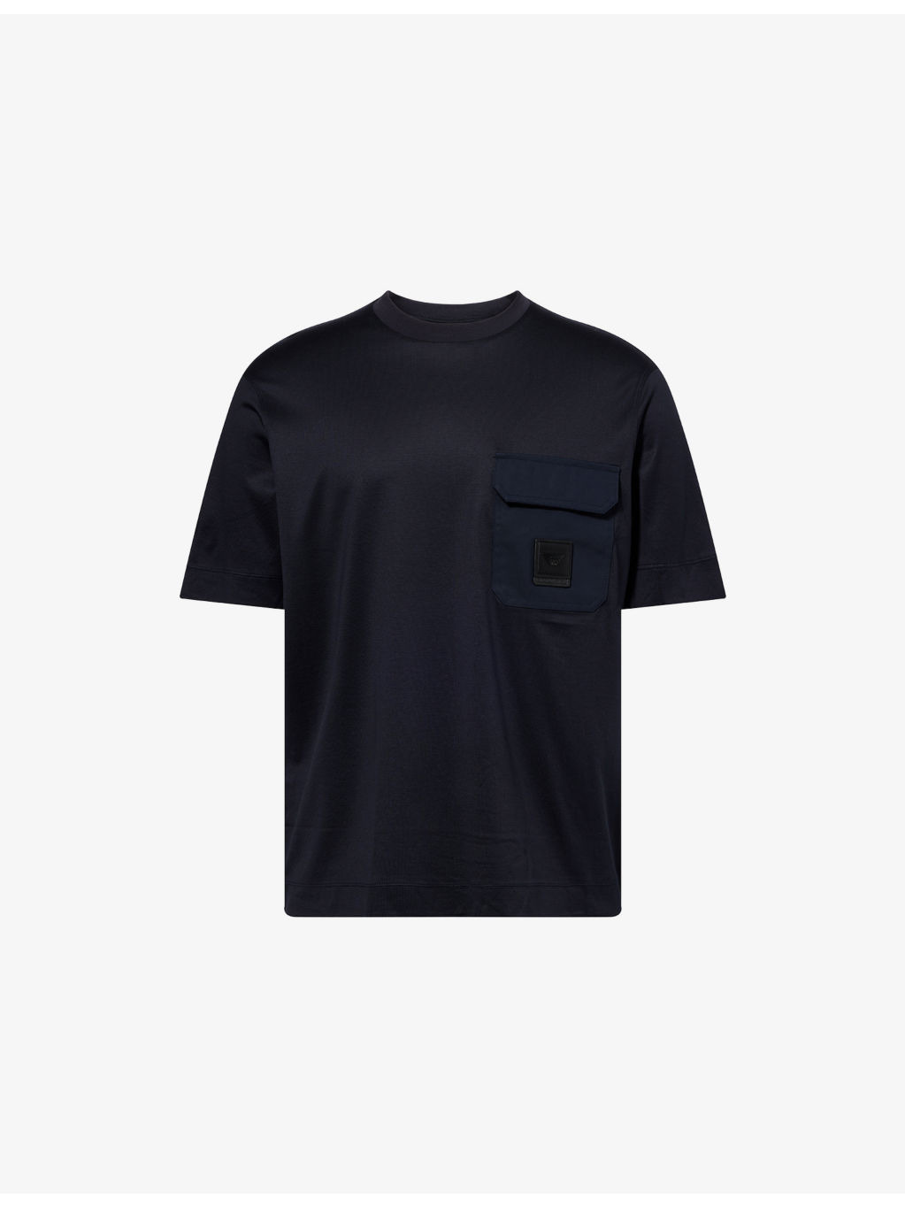 Logo-Plaque Flap-Pocket Jersey T-shirt - 1