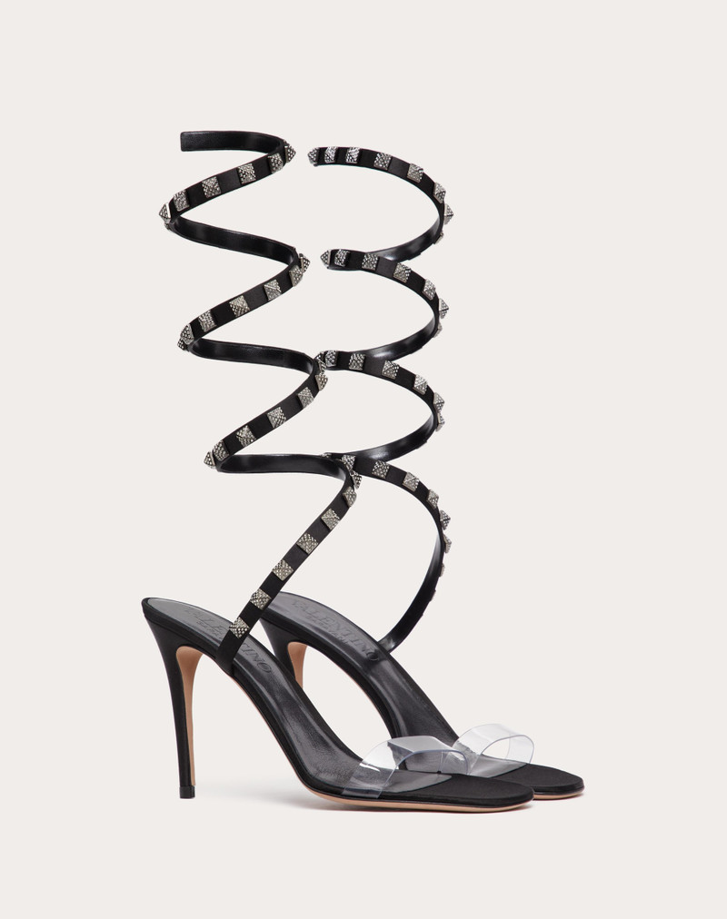 Valentino ROCKSTUD SATIN SANDAL 100 MM outlook