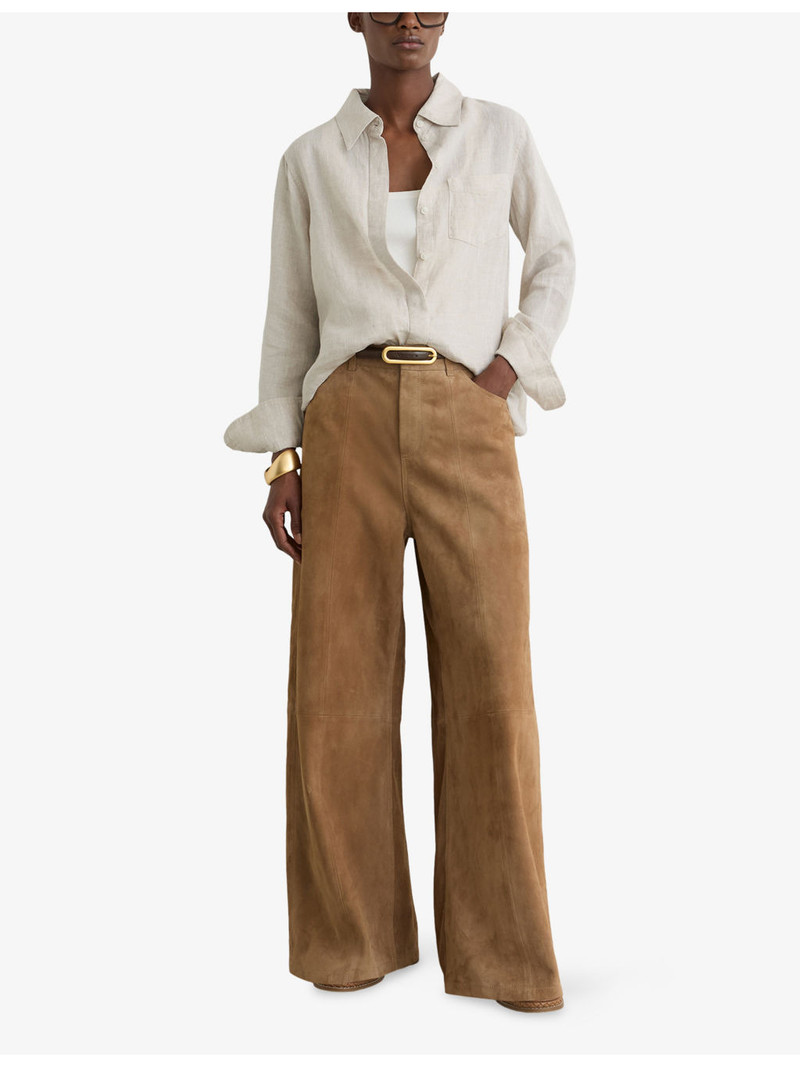 REISS Belle Relaxed-Fit Linen Shirt outlook
