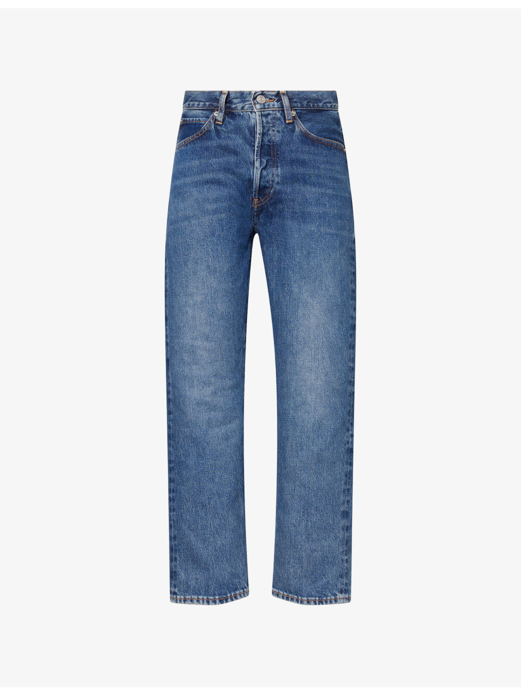 The Vertical Crop Straight-Leg Denim Jeans - 1
