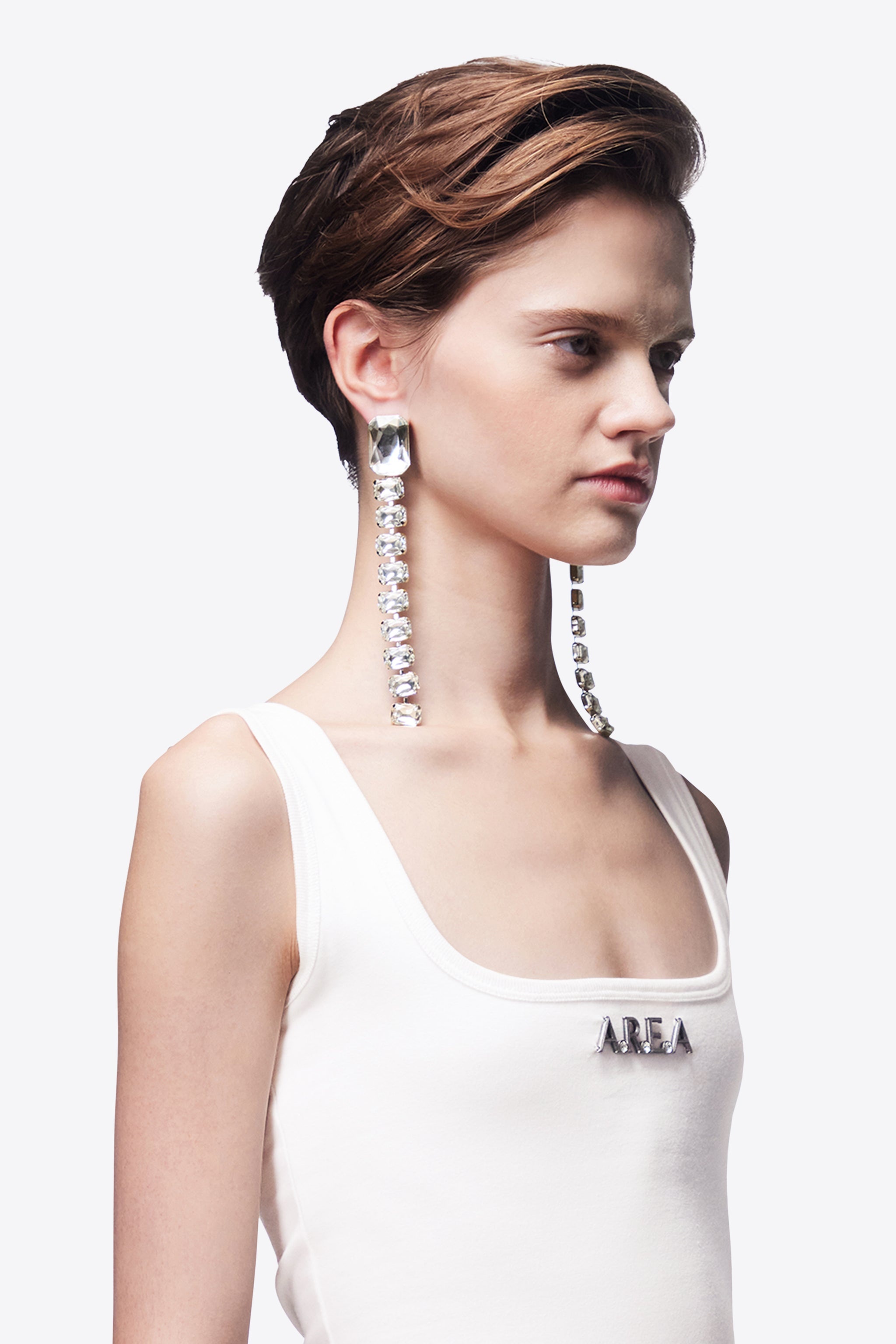 BAGUETTE CRYSTAL DROP EARRINGS - 3