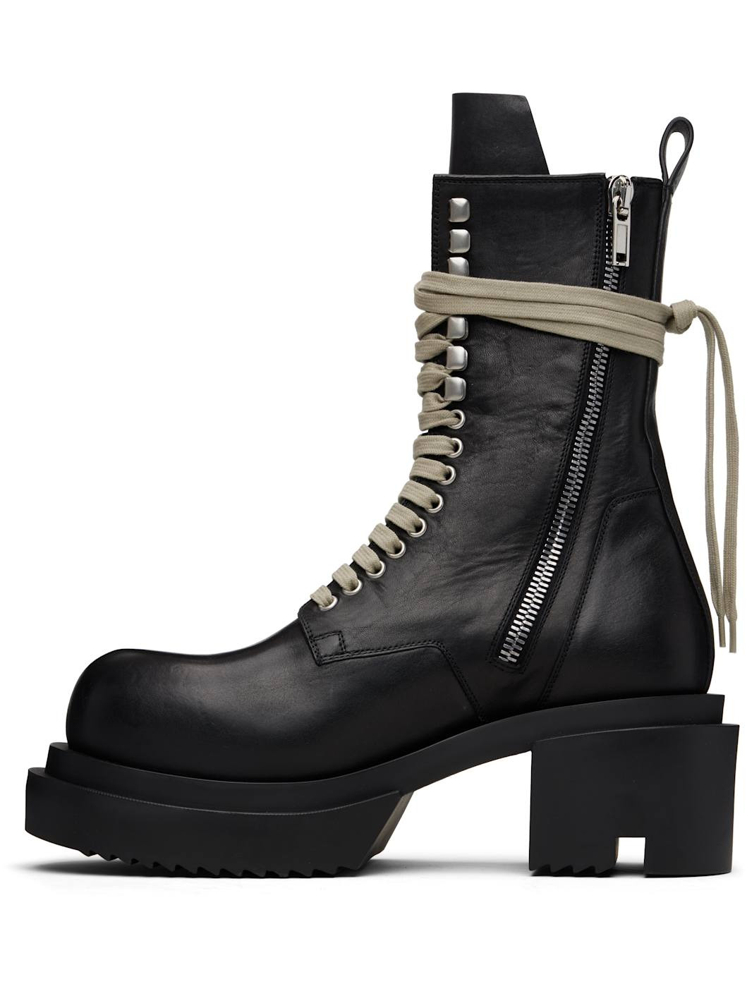 Black Concordians Lace-Up Bogun Boots - 3
