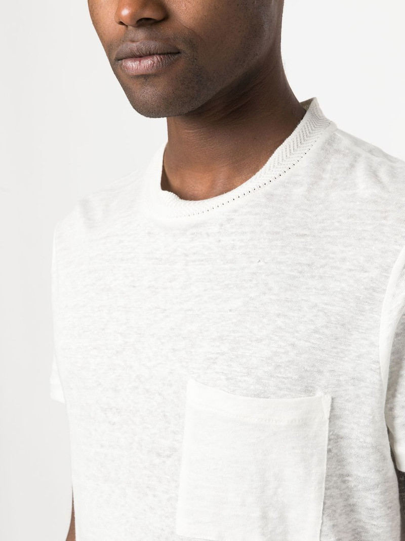 short-sleeve linen-flax T-shirt 5