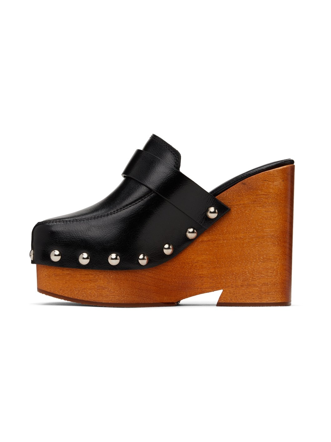 Black Close Toe Clogs - 3