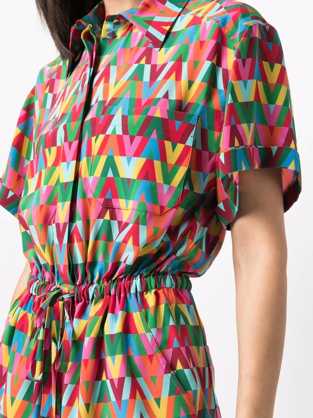 Optical Valentino print playsuit - 5