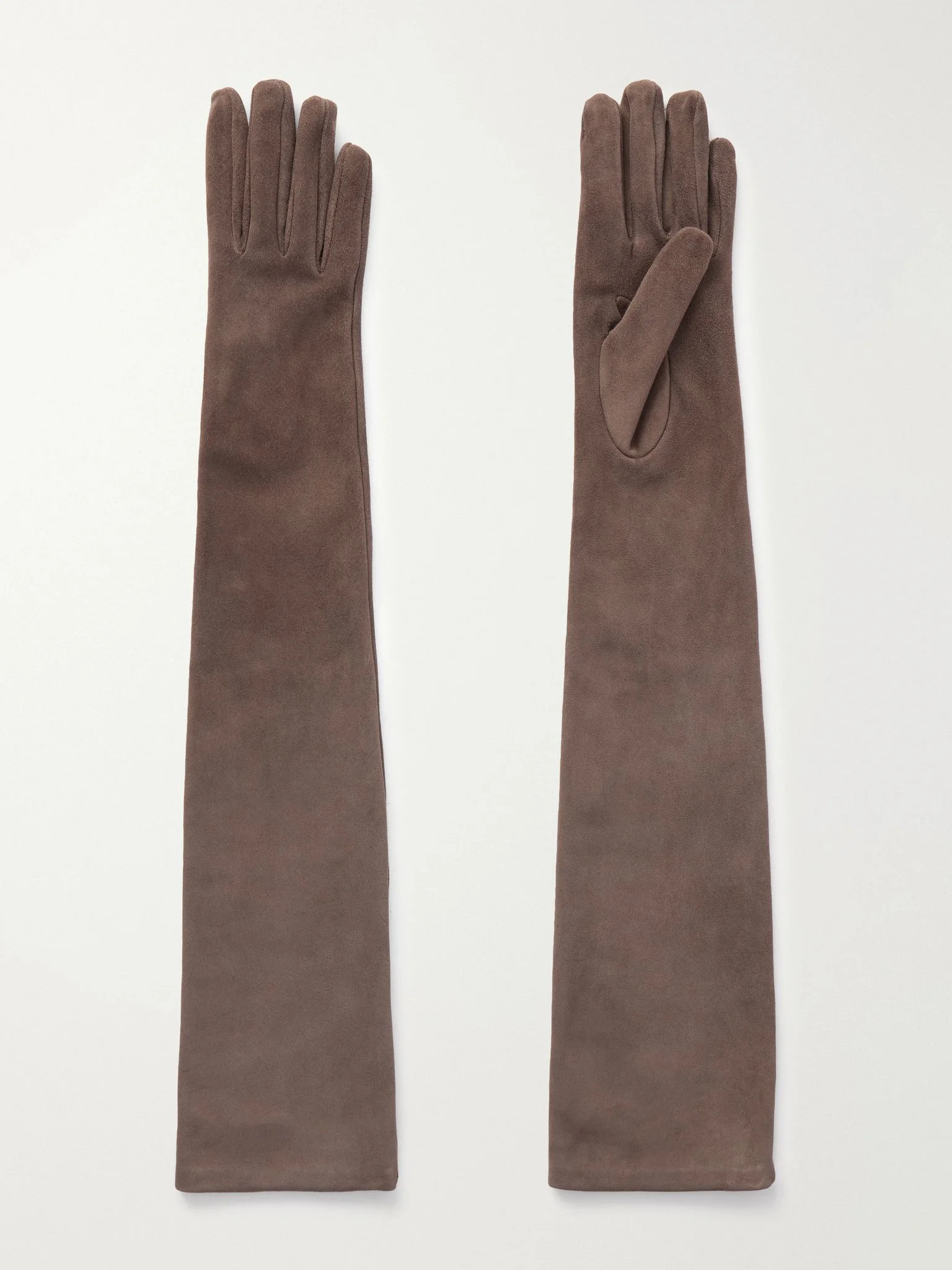 Suede gloves Gray - 1