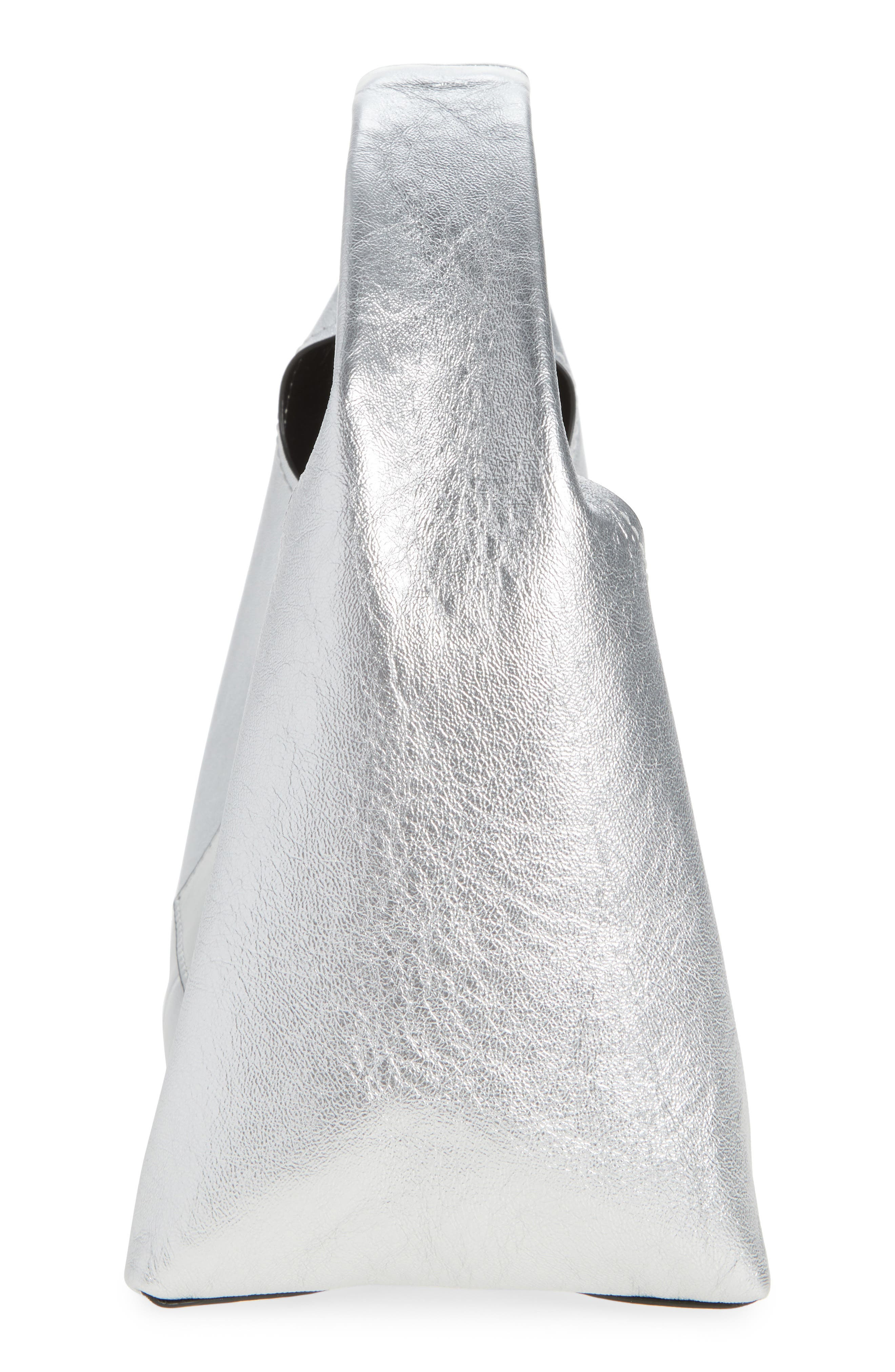 Marc Jacobs The Mini Leather Sack Bag in Silver at Nordstrom - 5