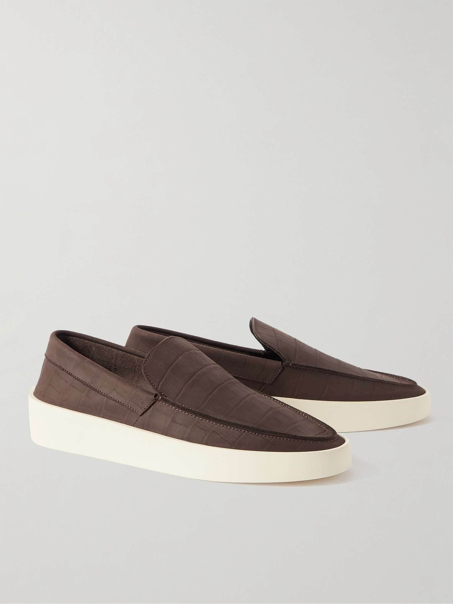 Croc-Effect Leather Espadrilles - 4