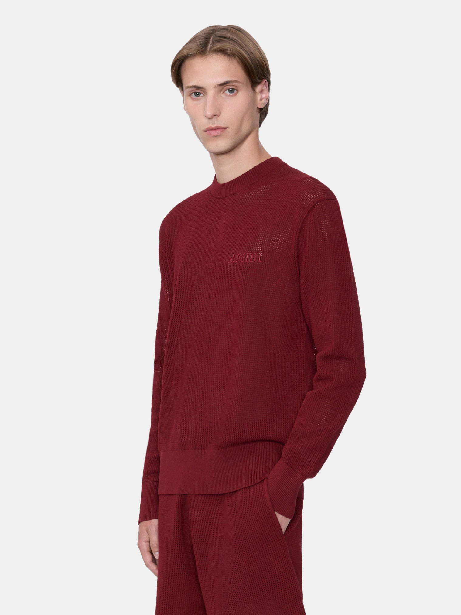 AMIRI CROCHET MESH CREW - 3