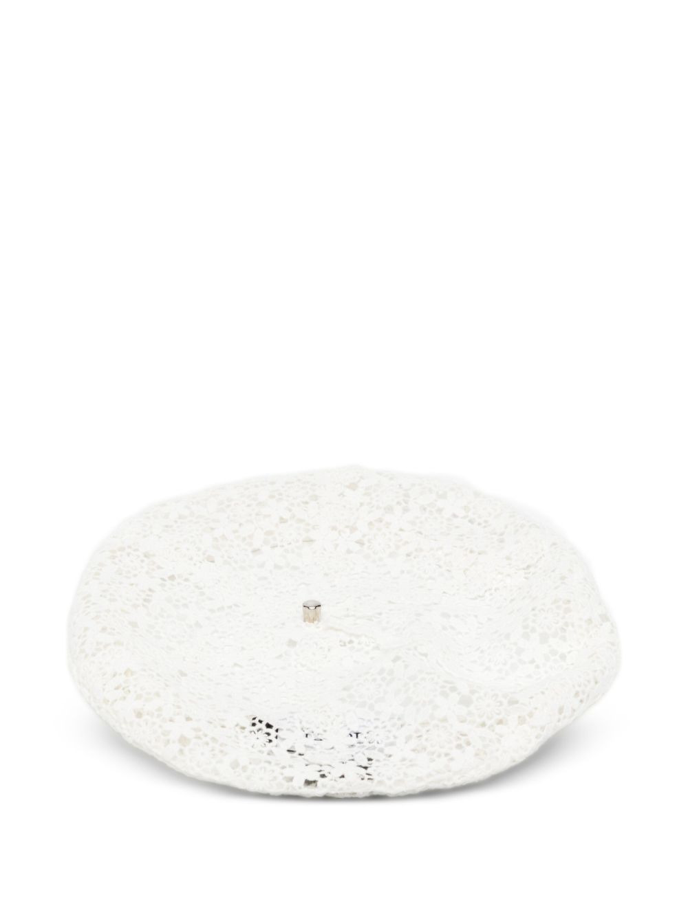 logo-plaque lace beret - 2