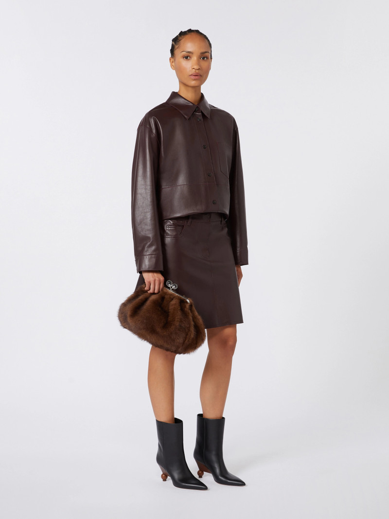 ORTENSIA Medium sheepskin Pasticcino Bag - CARAMEL 6