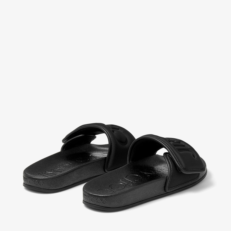 JIMMY CHOO Fitz/F
Black Puffed Logo Lycra Slides outlook