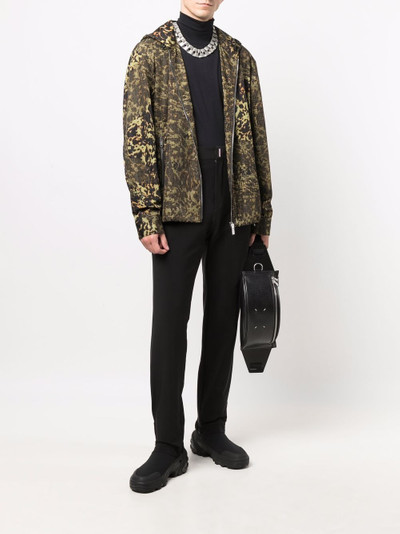 Givenchy leopard-print hooded jacket outlook