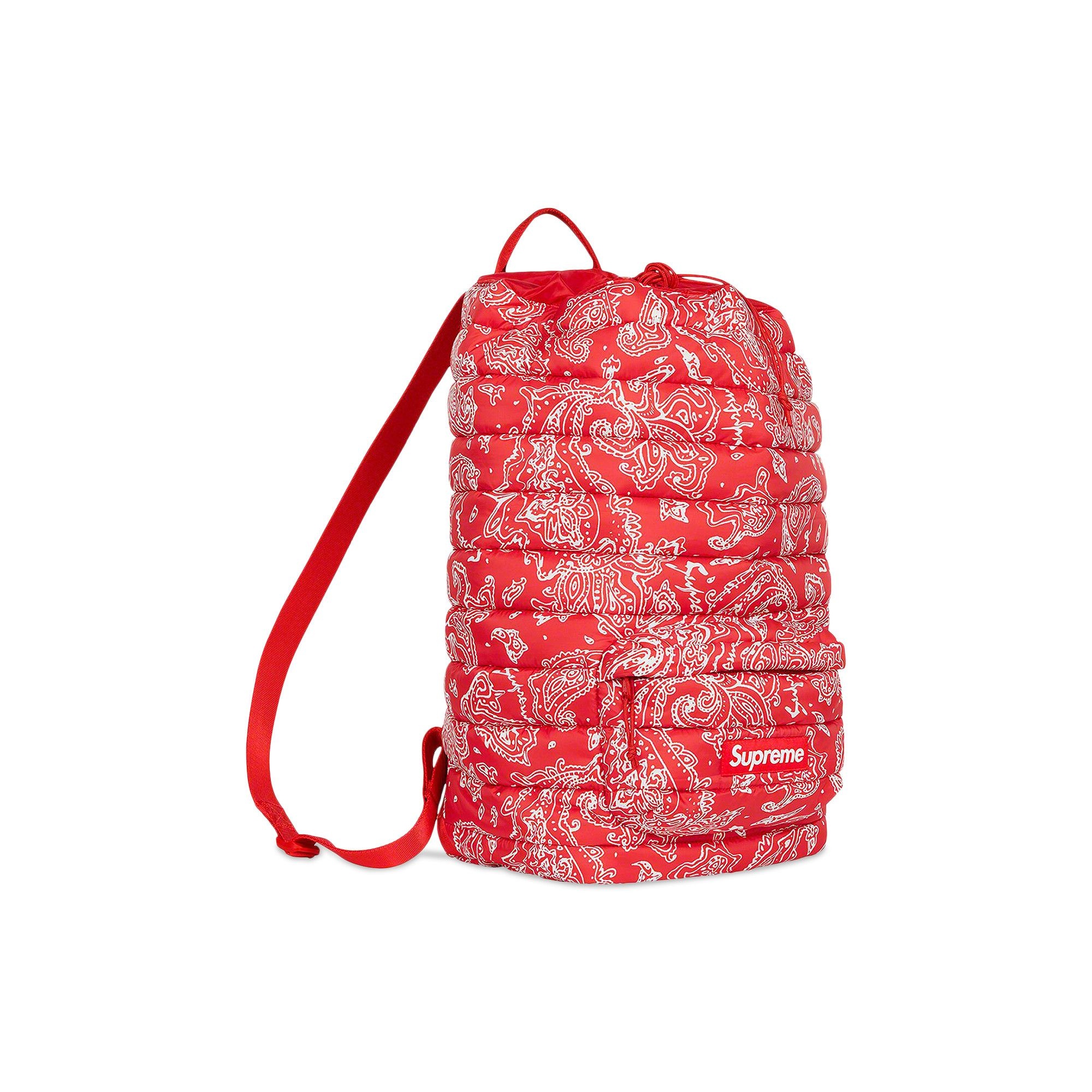 Supreme Puffer Backpack 'Red Paisley' - 3