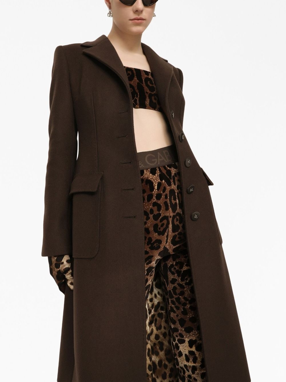 single-breasted long coat - 5