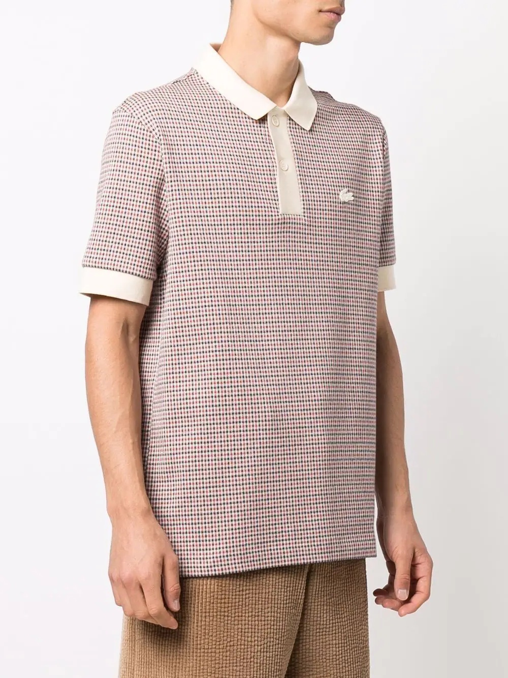 check print polo shirt - 3