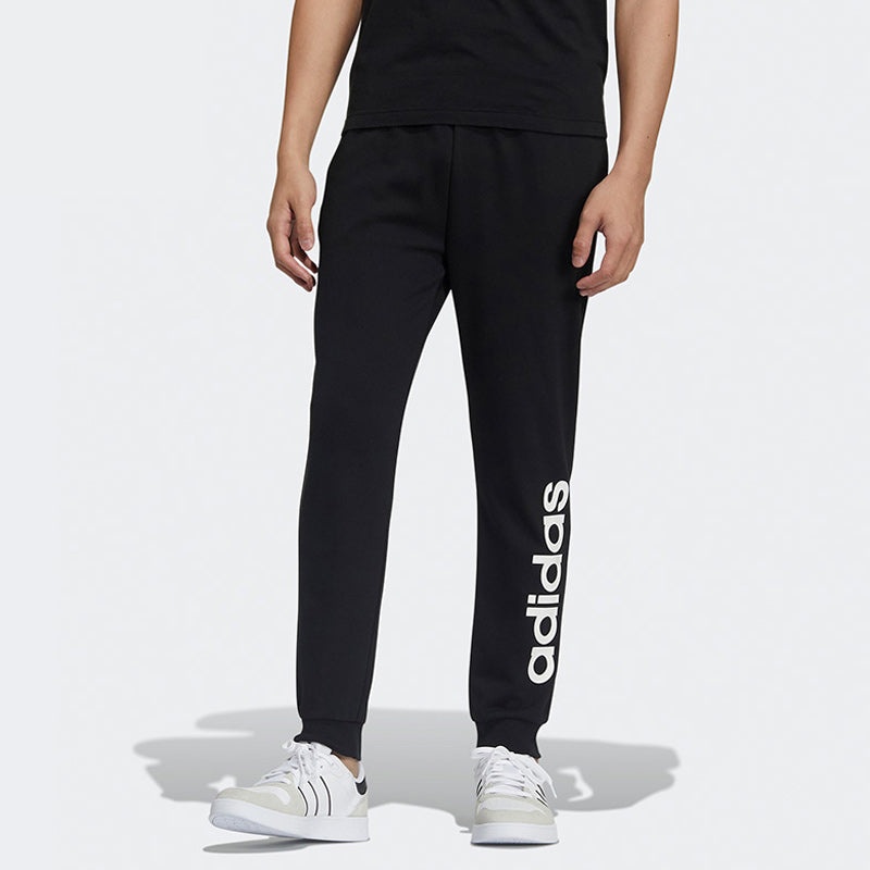 adidas neo M Ce Logo Tp1 Athleisure Casual Sports Knit Bundle Feet Long Pants Black GP4896 - 3