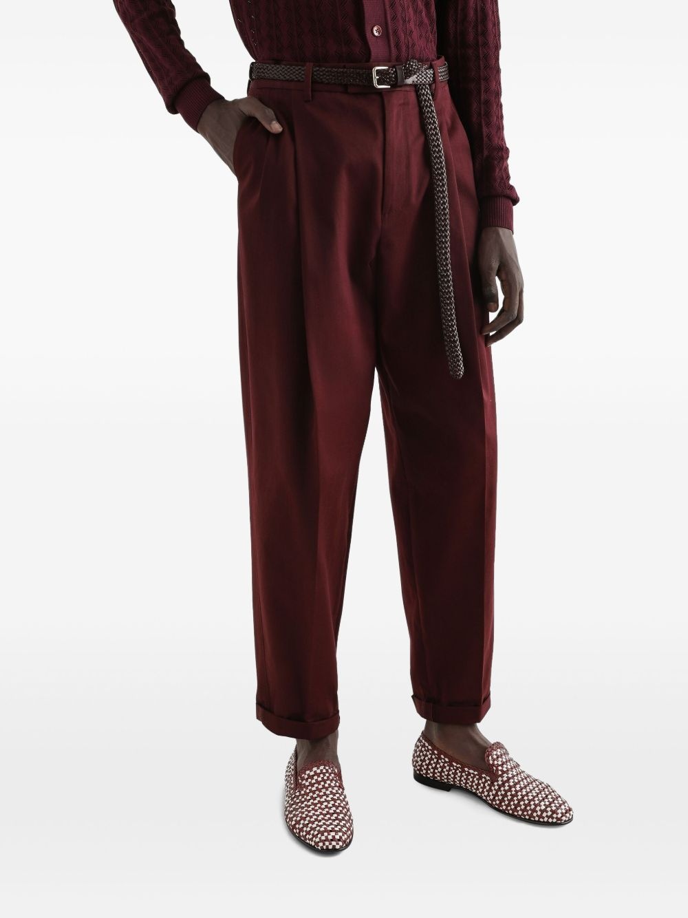 folded-edge trousers - 4