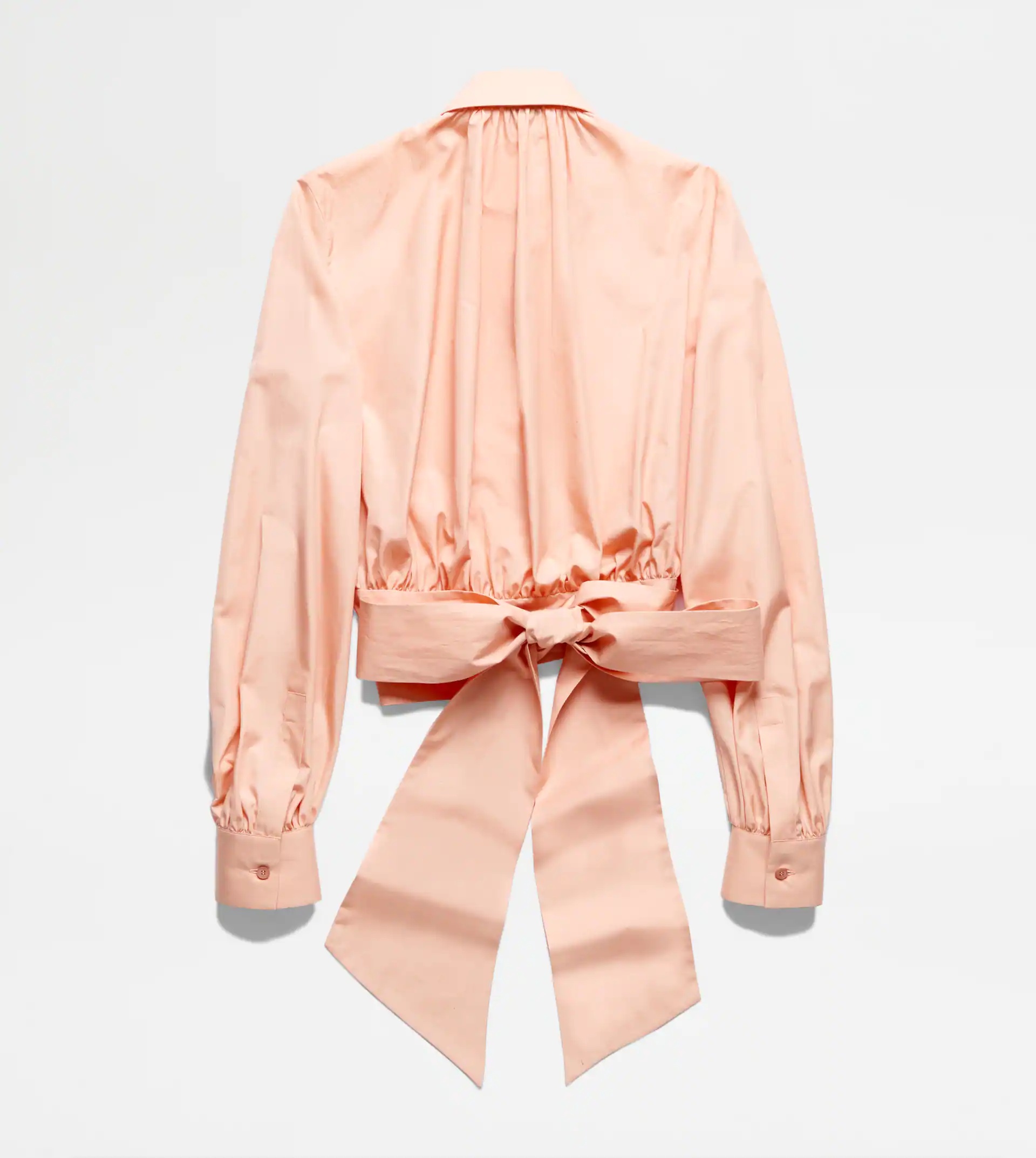 CROPPED SHIRT WITH SASH - PINK - 8