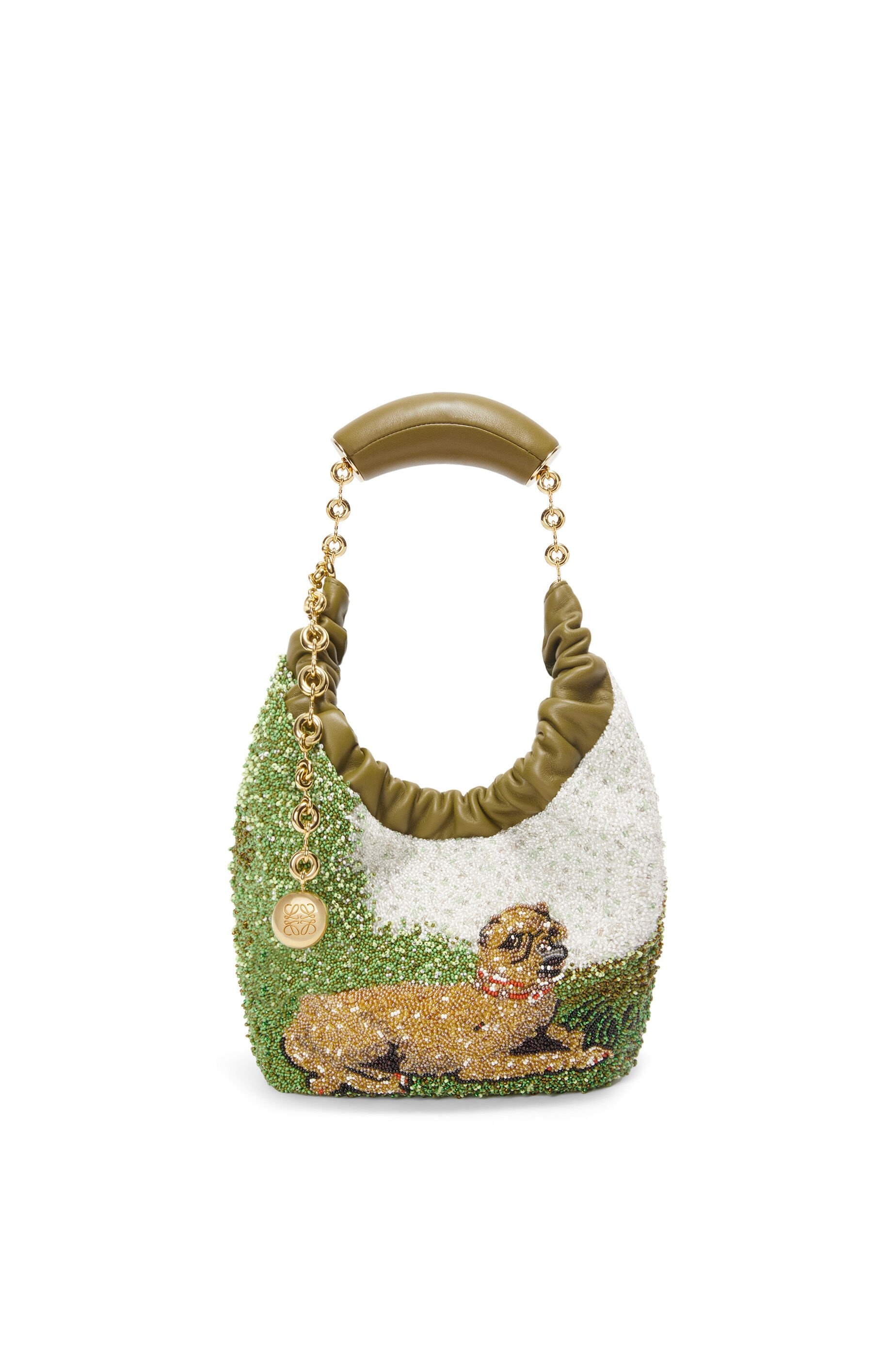 Mini Squeeze bag in beaded leather - 1