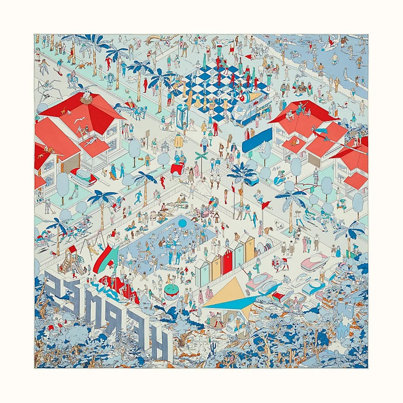 Hermes on The Beach scarf 90 - 1