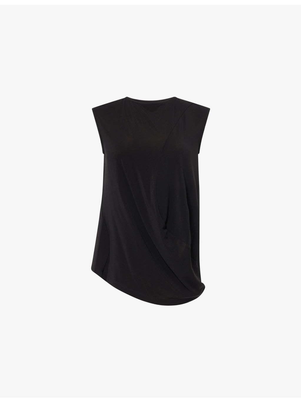 Draped Sleeveless Woven Top - 1