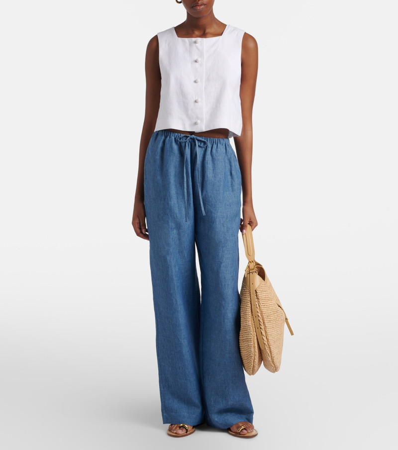 POSSE Rio linen crop top outlook